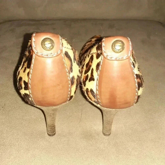 CALVIN KLEIN Jeans-Ryleigh-Leopard Calf Hair Print Pumps/Heels-Size 7-Near Mint - Picture 5 of 8